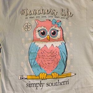 Simple Southern #teachers life T-shirt Sz S